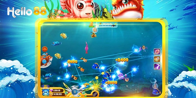 Bắn Cá Online Hello88: Sân Chơi Đổi Thưởng Hấp Dẫn Nhất 2 Đồ họa 3D sống động trong bắn cá online Hello88
